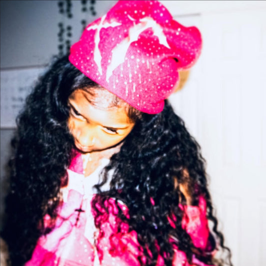 Diamond Dust BEANIE (Pink/White)