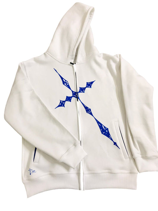 White & Blue IRP Hoodie